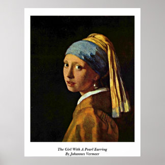 The Girl With A Pearl Earring By Johannes Vermeer Poster