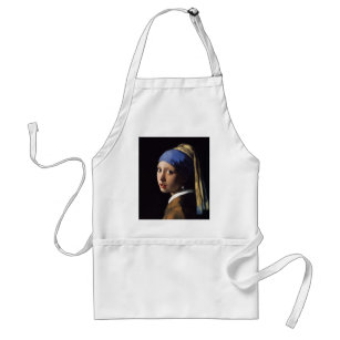 The Girl With A Pearl Earring by Johannes Vermeer Standard Apron