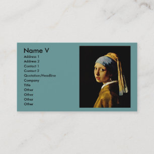 The Girl with a Turban/Girl with the Pearl Earring Business Card