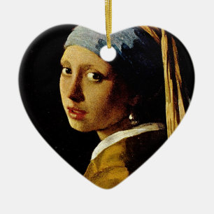 The Girl with a Turban/Girl with the Pearl Earring Ceramic Tree Decoration