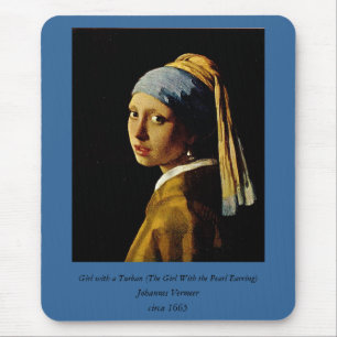 The Girl with a Turban/Girl with the Pearl Earring Mouse Pad