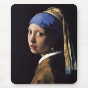 The Girl With The Pearl Earring by Vermeer Mouse Pad