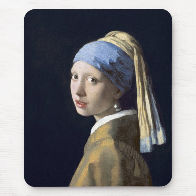 The Girl With The Pearl Earring Mouse Pad (Front)