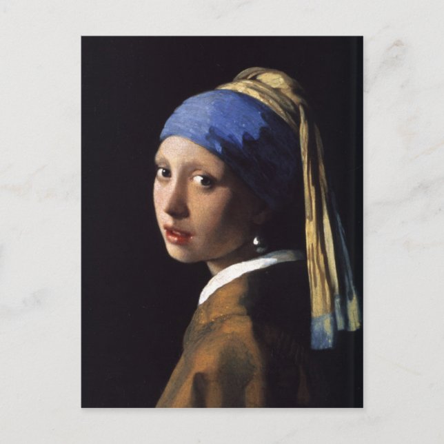 The Girl With The Pearl Earring Postcard (Front)