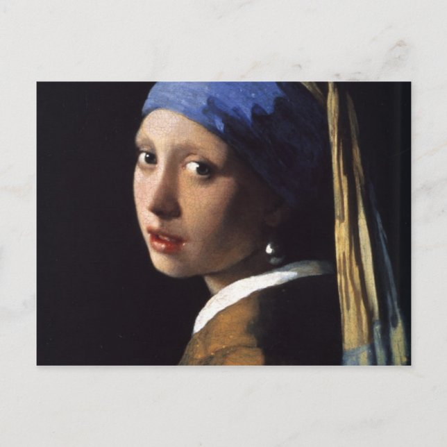 The Girl With The Pearl Earring Postcard (Front)