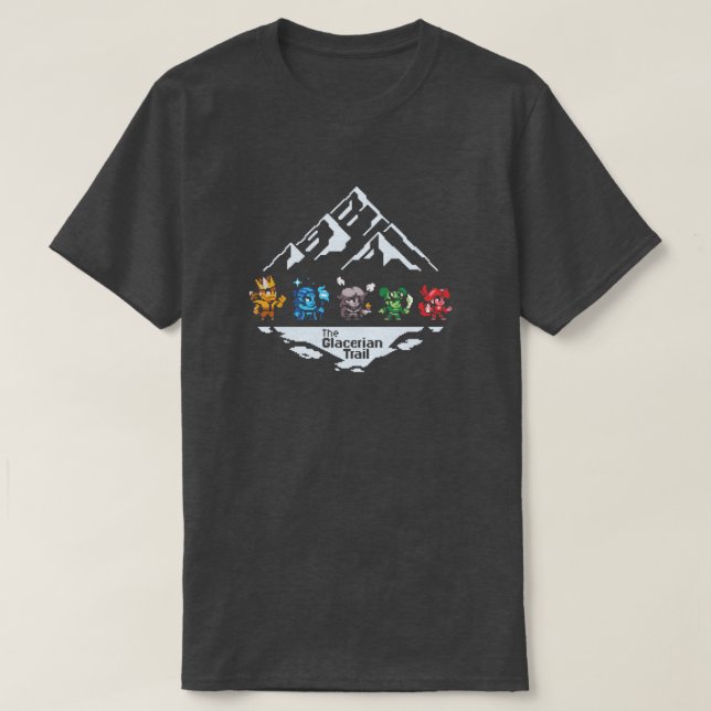 The Glacerian Trail – Grey T-Shirt (Design Front)