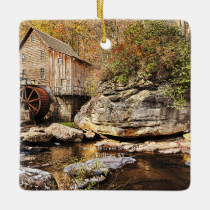 The Glade Creek Grist Mill, Clifftop, WV,  Ceramic Ornament