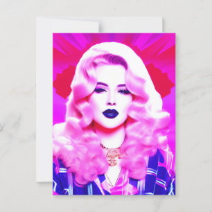 The Glamour Magic of a Blue Blown Kiss Postcard