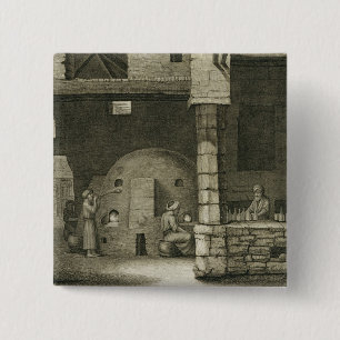 The Glass Bottle Maker, from Volume II Arts and Tr 15 Cm Square Badge