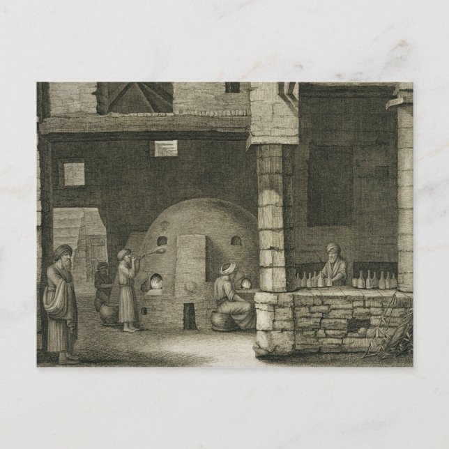 The Glass Bottle Maker, from Volume II Arts and Tr Postcard (Front)