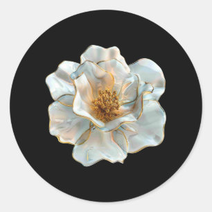 The Glass Daffodil Classic Round Sticker