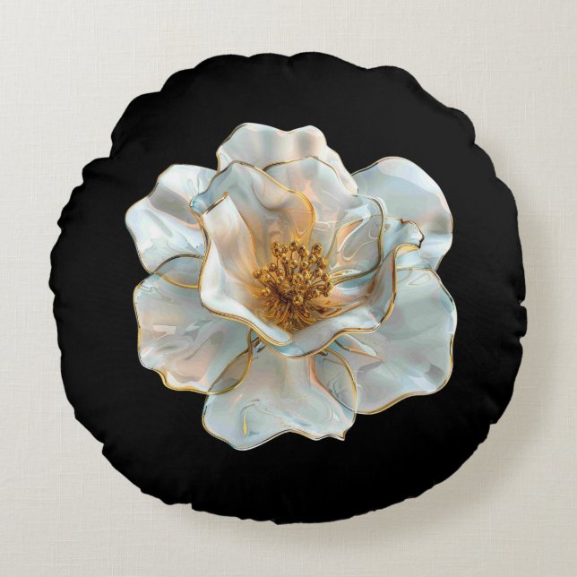 The Glass Daffodil  Round Cushion (Front)