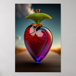 The Glass Heart   Digital Art Poster