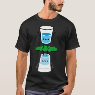 The glass is half full half empty funny optimist p T-Shirt