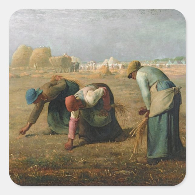 The Gleaners, 1857 Square Sticker (Front)