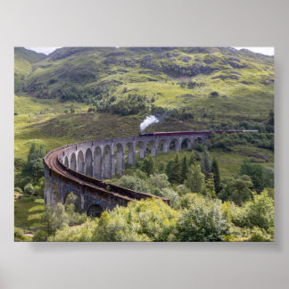 The Glenfinnan viaduct in Scotland Poster