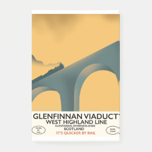 The Glenfinnan Viaduct Scotland. Post-it Notes
