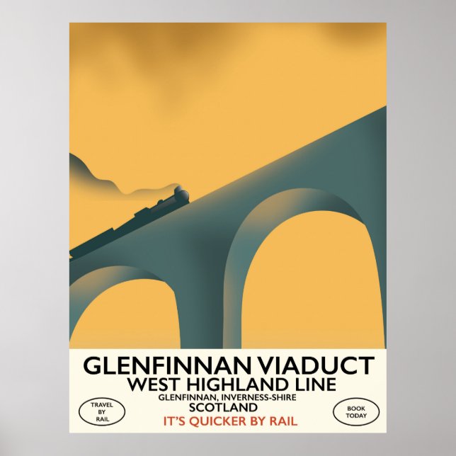 The Glenfinnan Viaduct Scotland. Poster (Front)