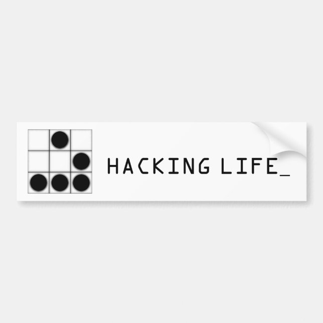 The Glider : Hacker Emblem Bumper Sticker (Front)