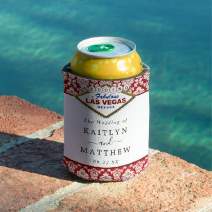 The Glitter Damask Las Vegas Wedding Collection Can Cooler
