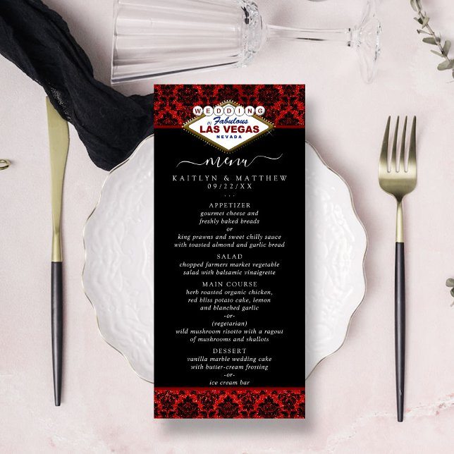 The Glitter Damask Las Vegas Wedding Collection Menu (Creator Uploaded)