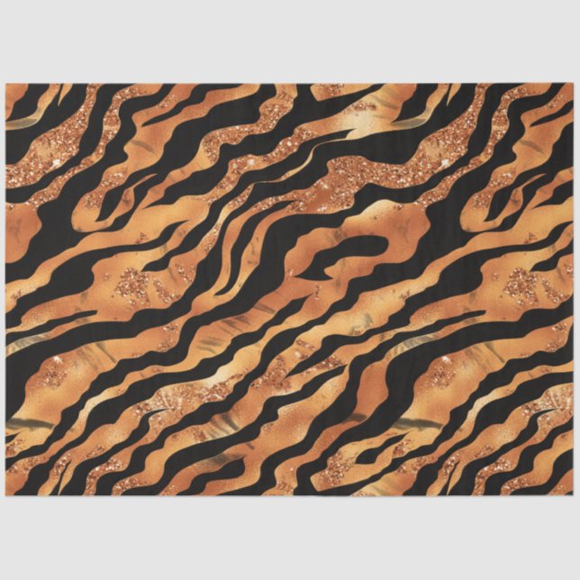 The Glitter Tiger Series Design #2 Tissue Paper (Front)