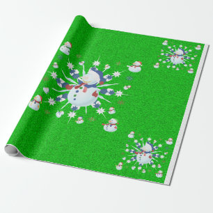 The Glittery Christmas Snowman - Wrapping Paper