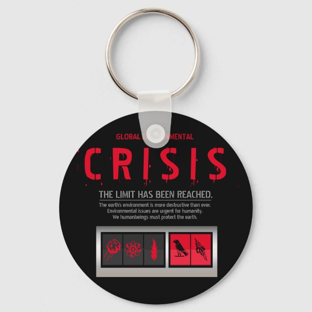 THE GLOBAL ENVIRONMENTAL CRISIS [Can key chain] Ring (Front)