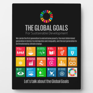 The Global Goals UN SDG 2030 Tabletop Plaque