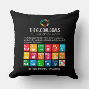The Global Goals UN SDG 2030 Throw Pillow
