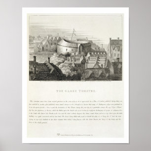 The Globe Theatre, c.1647, published by Robert Wil Poster