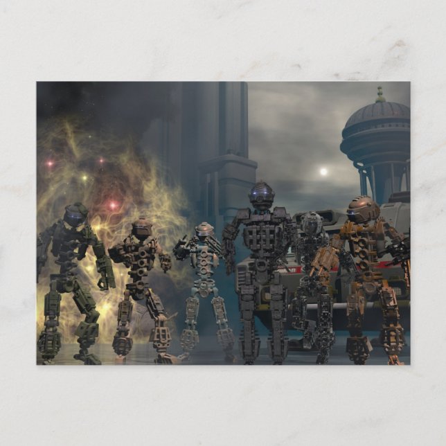 the glorious seven robots b postcard (Front)