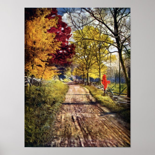 The Glory of Autumn Trees Poster (Front)