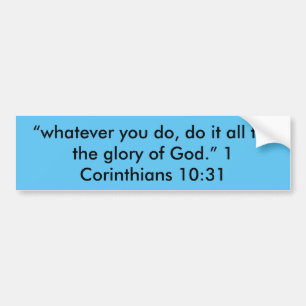 "The Glory of God" Motivational Bumper Sticker