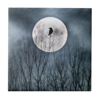 The Glow OF A Full Moon Ceramic Tile