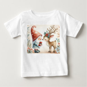 The Gnome And The Reindeer Baby T-Shirt