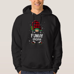 The Gnome Buffalo Plaid Christmas Matching Family Hoodie