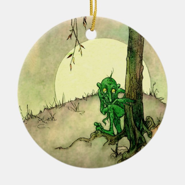 “The Gnome” by Marjorie Miller Ceramic Ornament (Front)