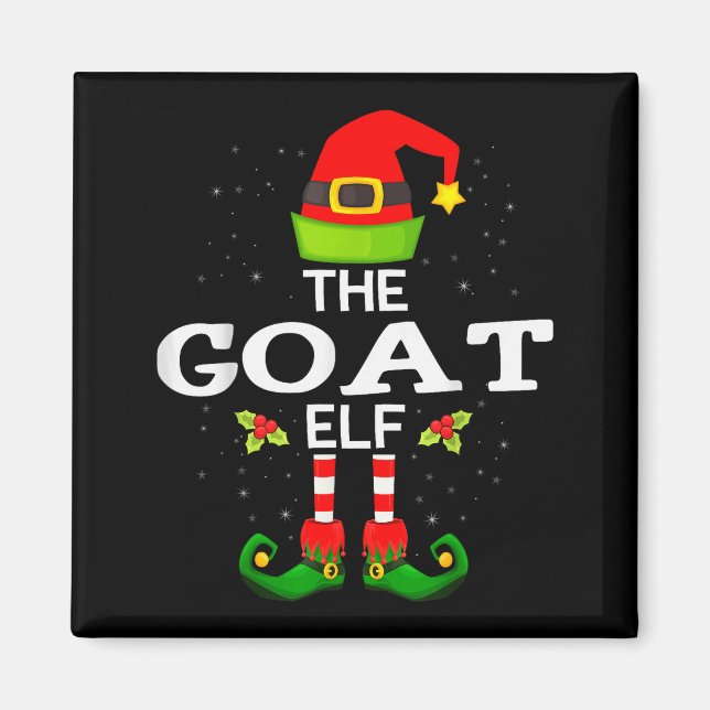 The Goat Elf Christmas Family Matching Pajama  Magnet (Front)