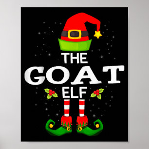 The Goat Elf Christmas Family Matching Pajama Poster