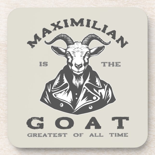 The GOAT (Greatest Of All Time) With Your Name Coaster (Front)