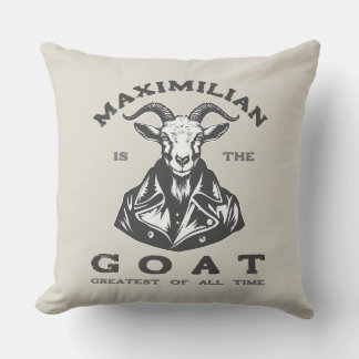 The GOAT (Greatest Of All Time) With Your Name Cushion