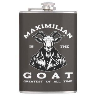 The GOAT (Greatest Of All Time) With Your Name Hip Flask