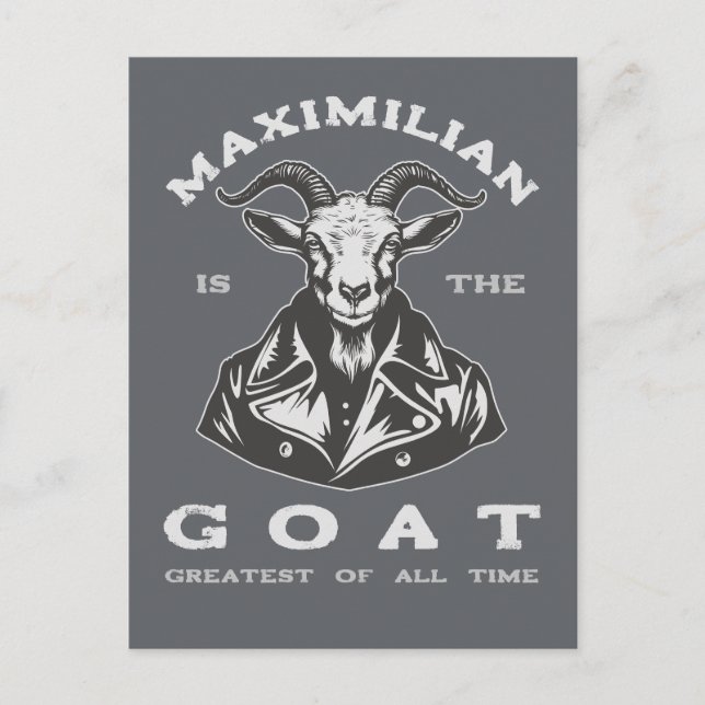 The GOAT (Greatest Of All Time) With Your Name Postcard (Front)
