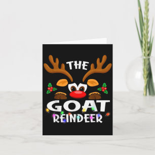 The Goat Reindeer Christmas Men Women  Card