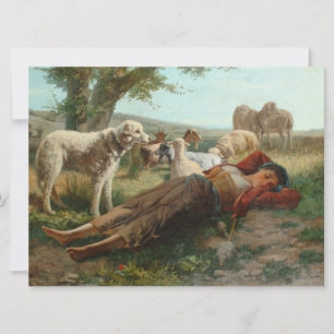 The Goatherder Girl's Siesta (by Carlo Ademollo) Card