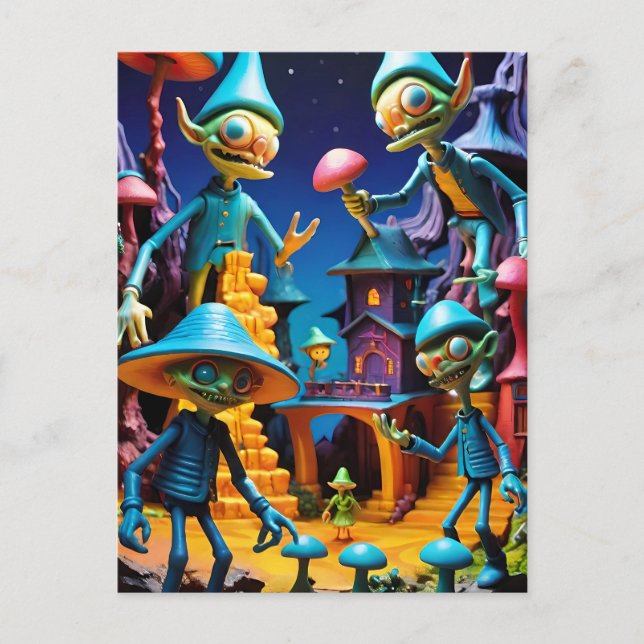 The Goblins of Groll-Town - Ken Gauge Fantasy Art Postcard (Front)