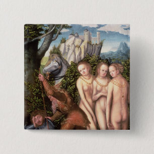 The God Mercury Waking Paris 15 Cm Square Badge