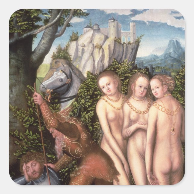 The God Mercury Waking Paris Square Sticker (Front)
