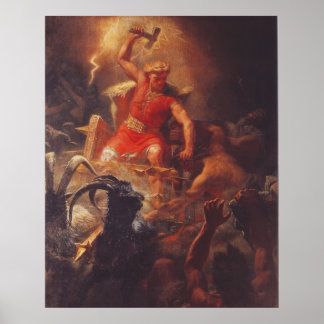 The God Thor Fights Poster